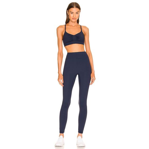 All Access Nyc Strappy Low Impact Bra Ruched Adjustable Dark Navy Size XXS NWT - Picture 2 of 13